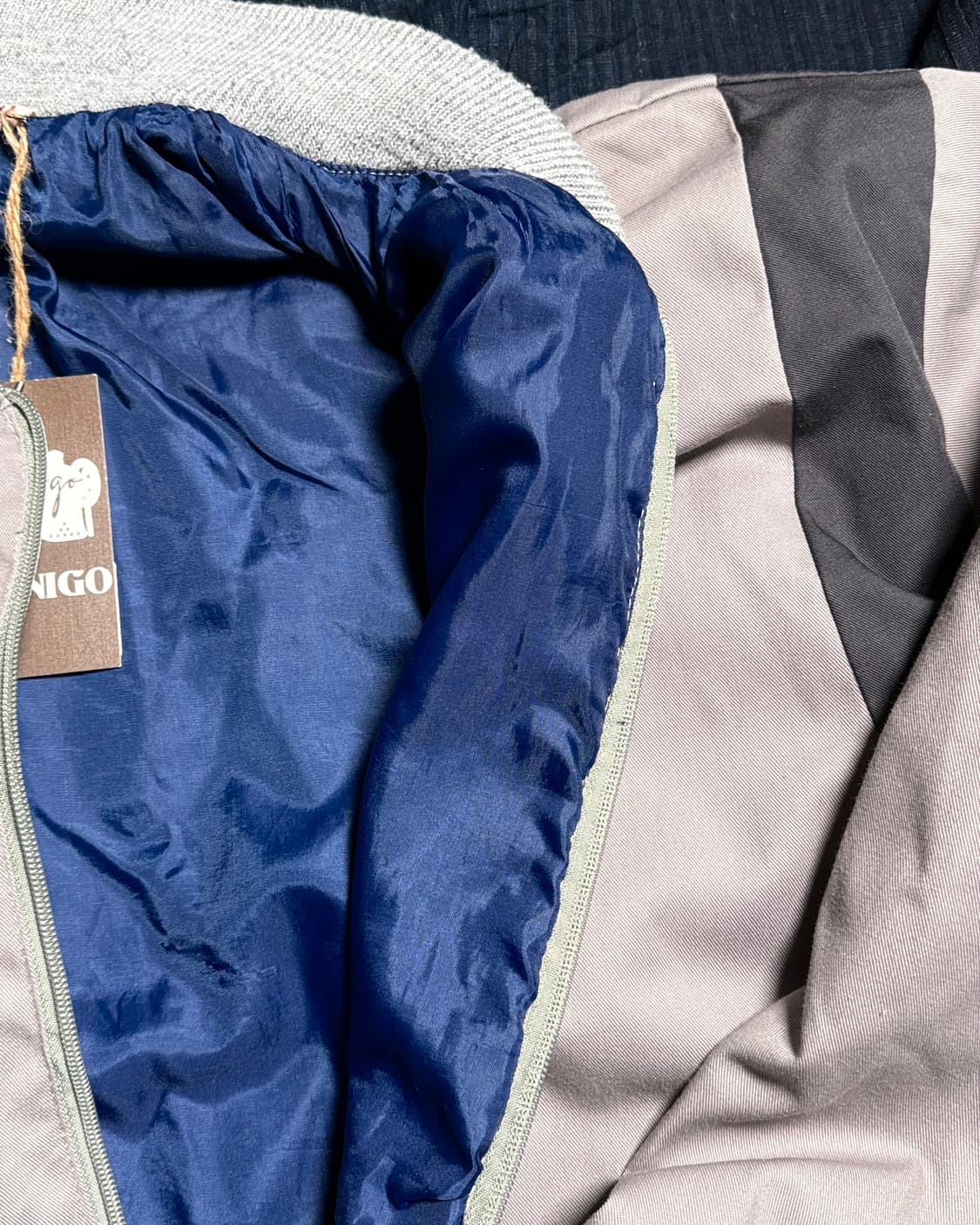 아메리칸 빈티지 투톤 컬러 블루종 XL 상품이미지4