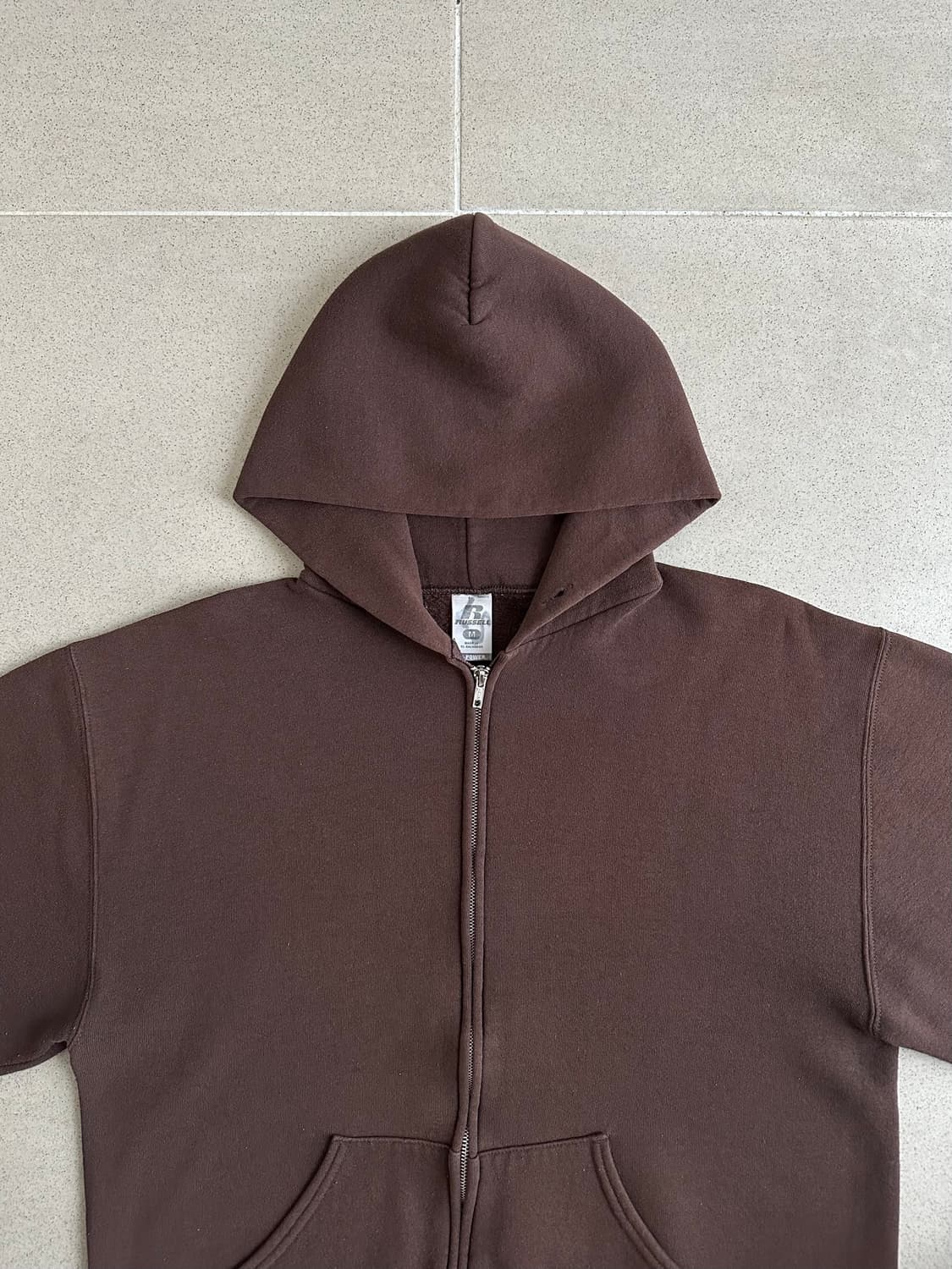빈티지 러셀 후드집업 브라운 M 상품이미지4