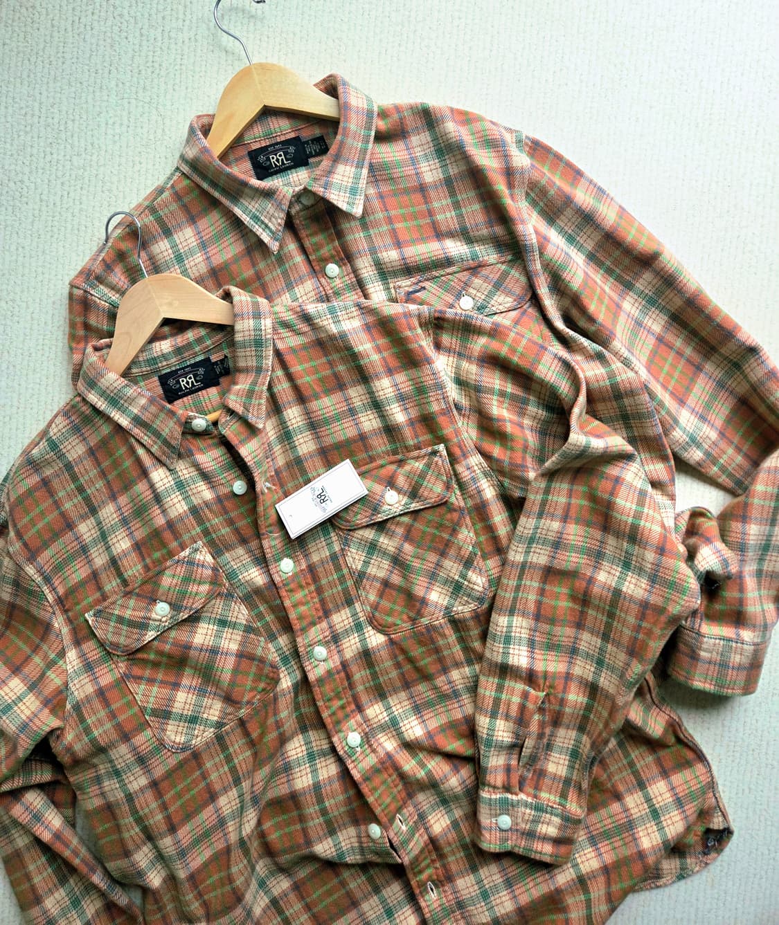 더블알엘 오렌지 트윌 플래드 워크셔츠 상품이미지10