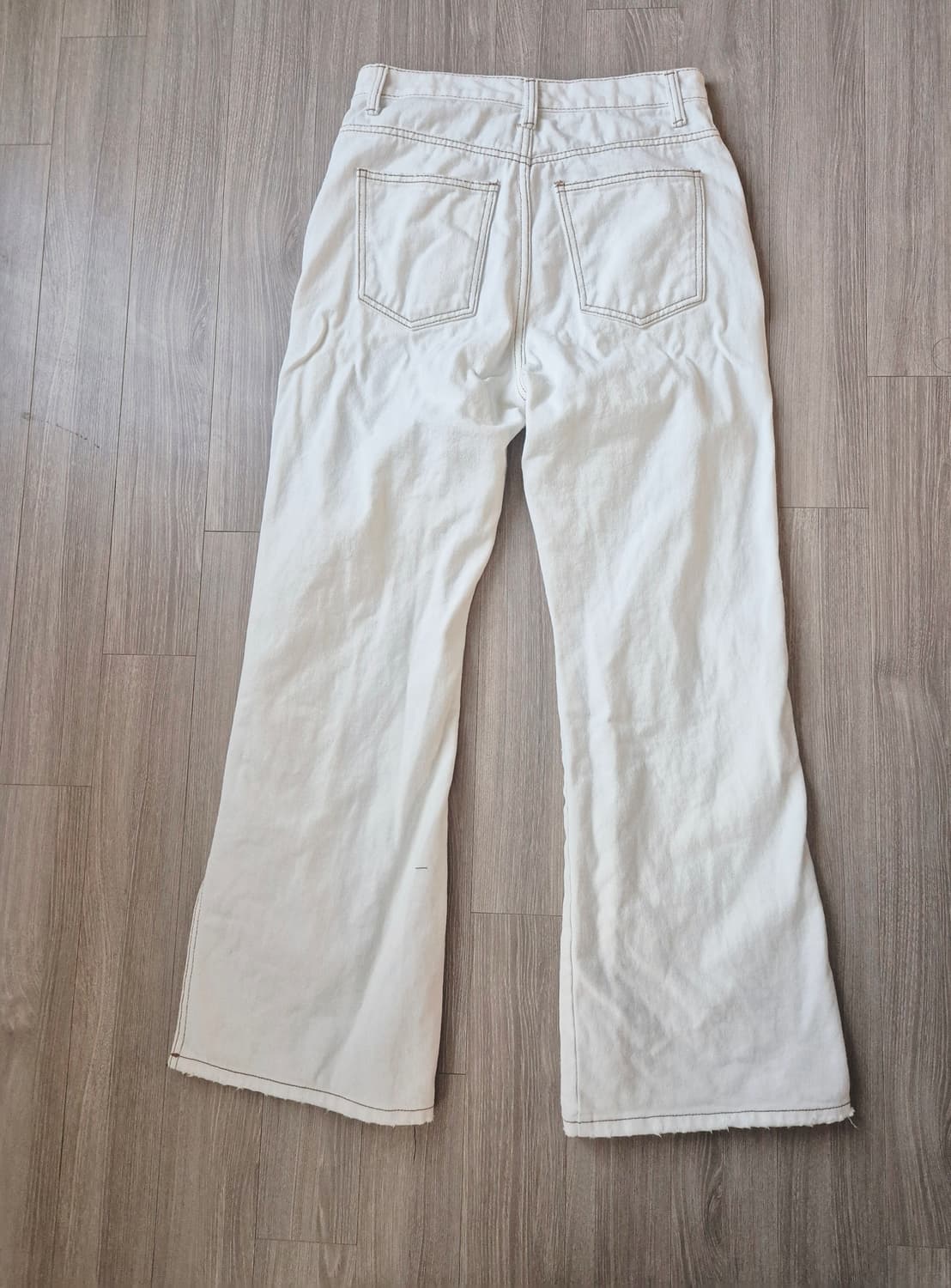 와이드부츠컷진 밝은아이보리진  상품이미지2