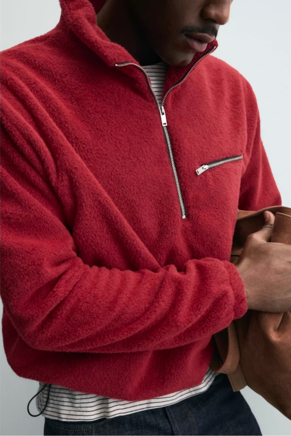 [MI자라 플리스 지퍼 스웨트셔츠 상품이미지5