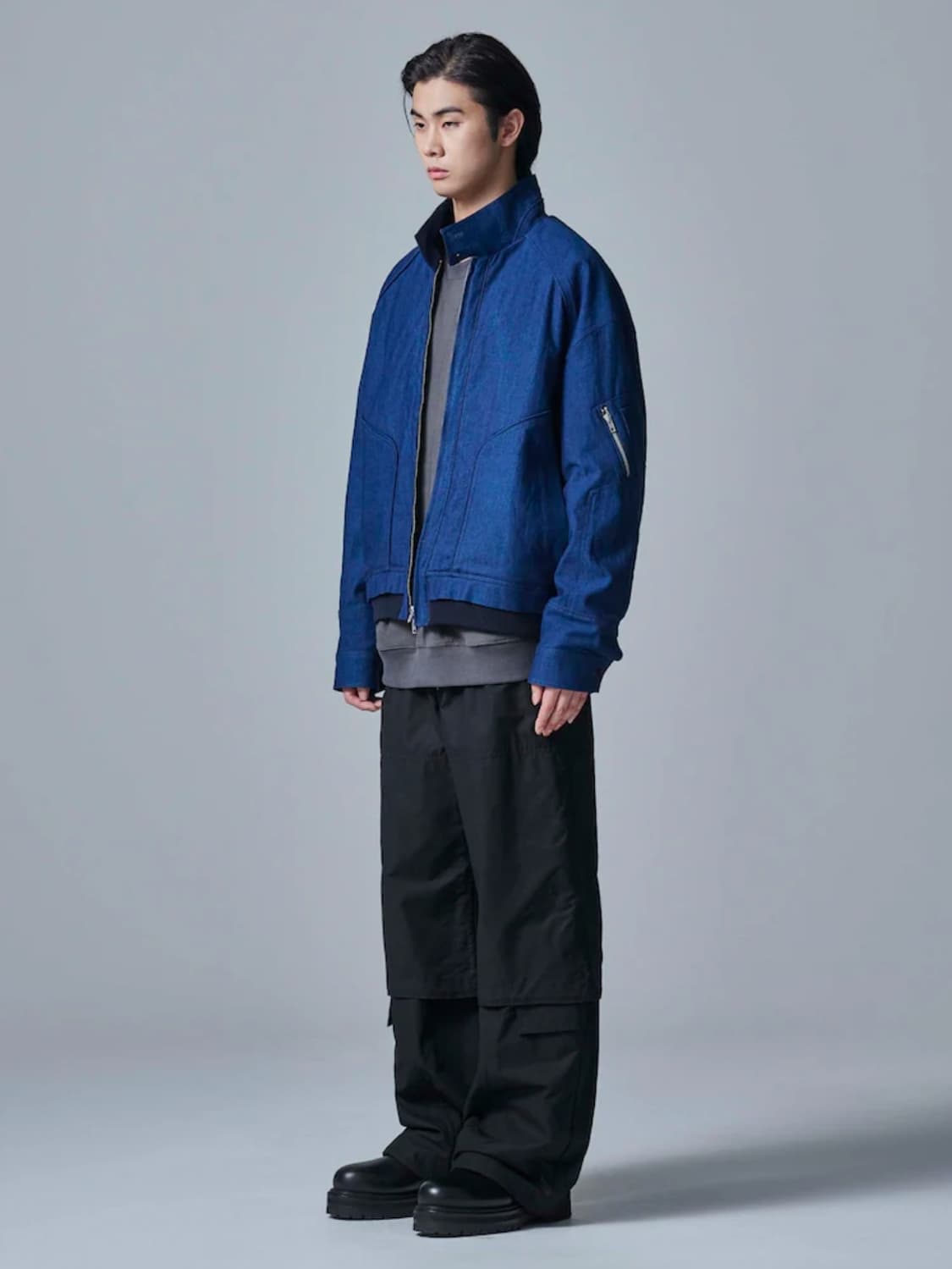 준지 24FW 블루 데님 마원 점퍼 상품이미지3