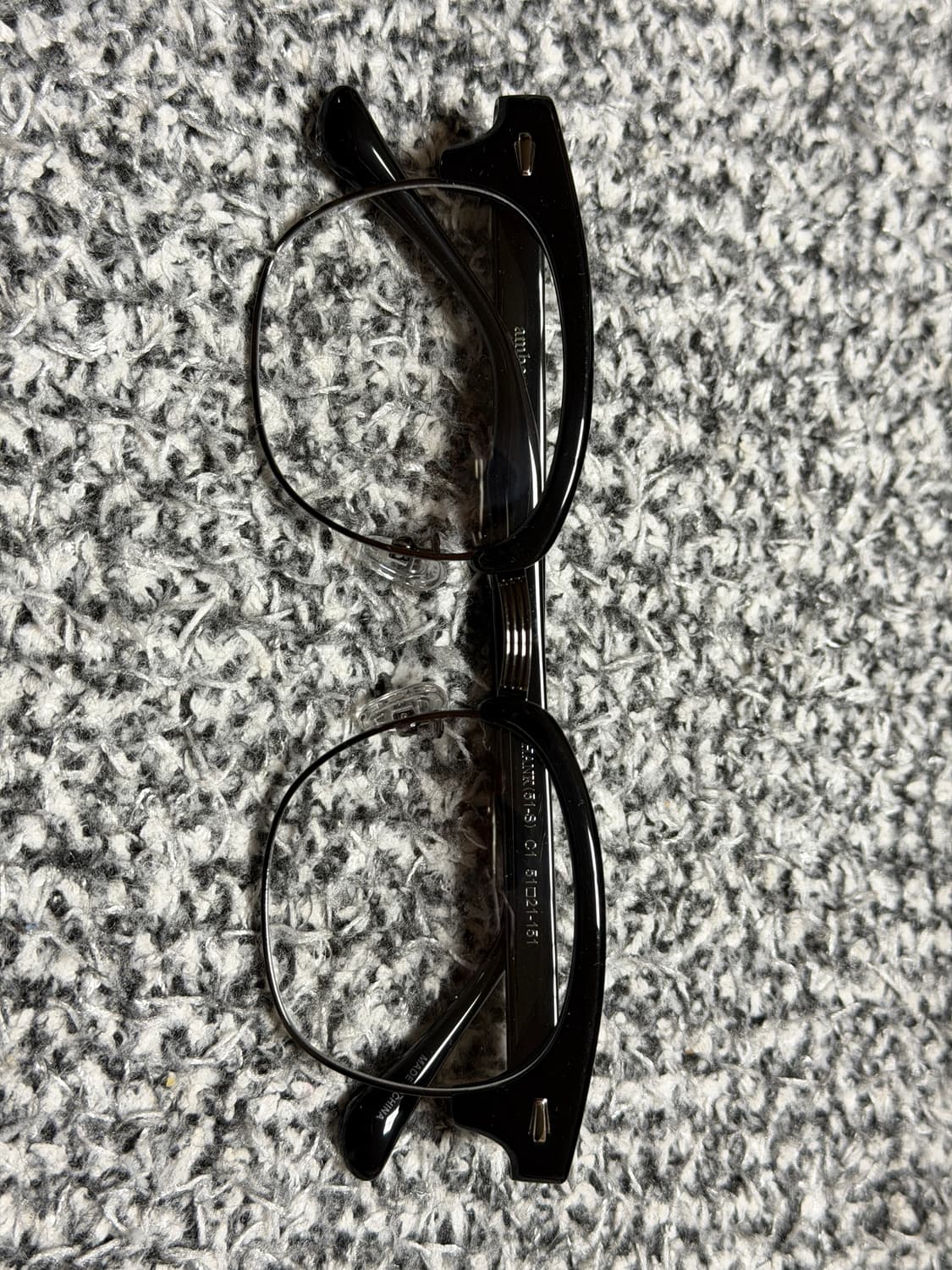 앰버옵티컬 하금테 행크 51사이즈 블랙+다크그레이 판매합니다 상품이미지1