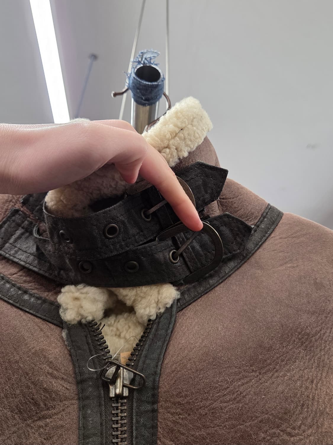 1990s B-3 양가죽 양털 무스탕 상품이미지7