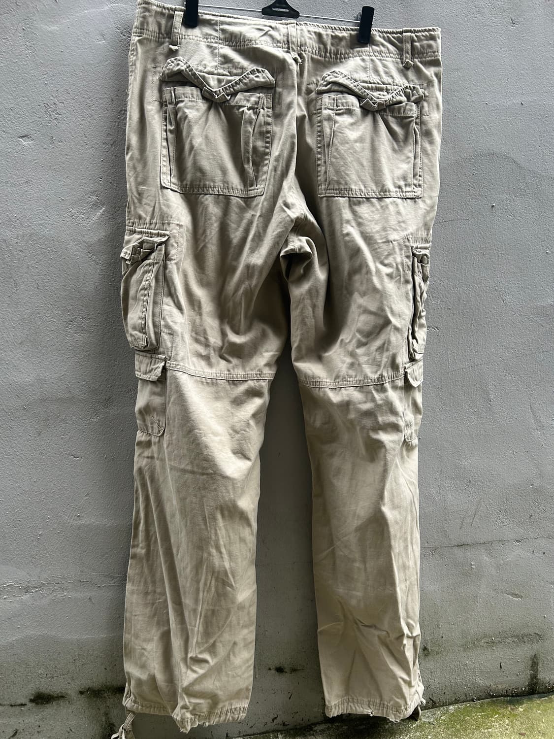 2000s vtg 멀티포켓 베이지 와이드 카고팬츠 상품이미지3