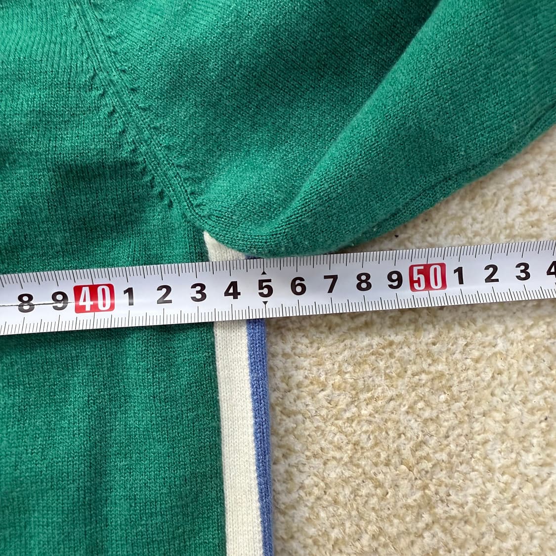 [M] 베네통 여성 그린 울 니트 0115T1 상품이미지5