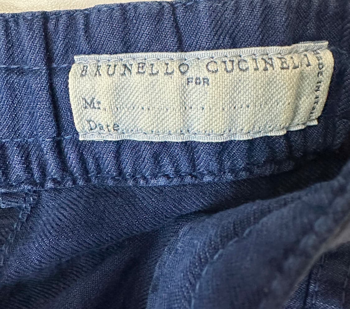 브루넬로 쿠치넬리 드로스트링 린넨 100% 팬츠 상품이미지4