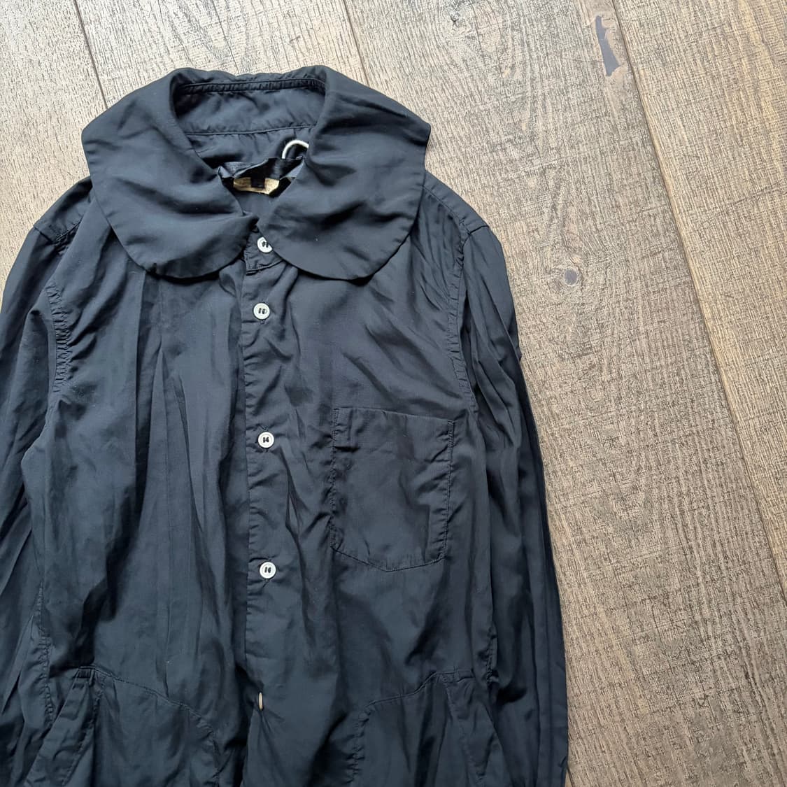 Pocket Transformed Big Collar Blouse 상품이미지4