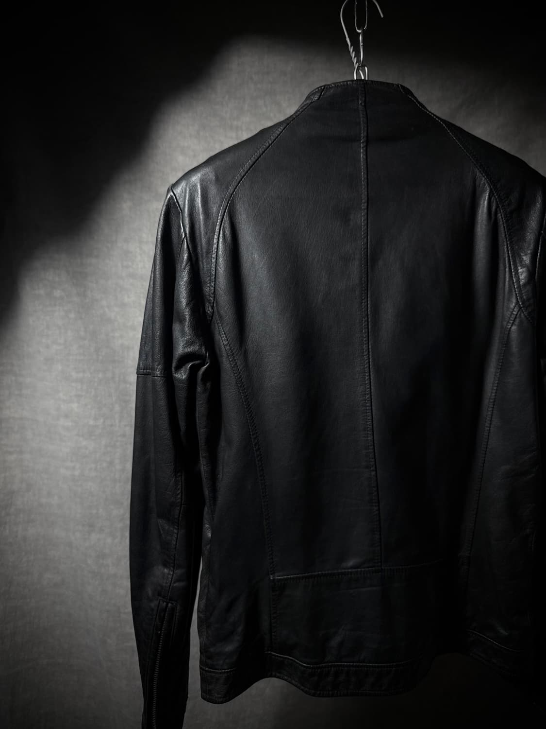 Shellac Goat Leather Stand Collar Jacket 상품이미지7