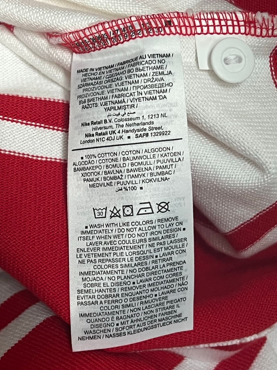 XL 슈프림 나이키 스트라이프 럭비 티셔츠  상품이미지5