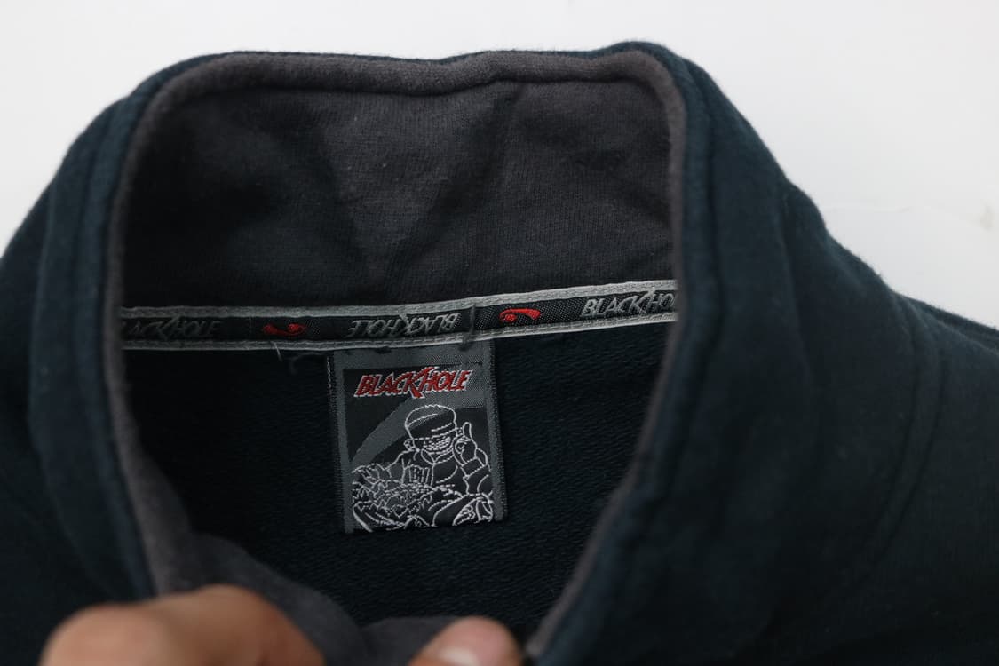 BLACKHOLE 블랙홀 빈티지 그래픽 스트릿 네이비 집업 스웻셔츠 상품이미지6
