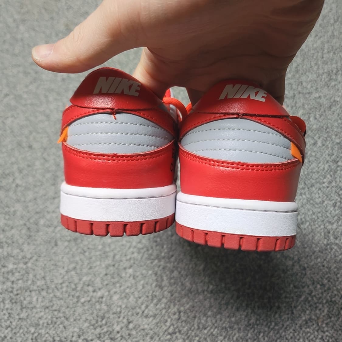 [260] 새상품 나이키 x 오프화이트 덩크 로우 유니버시티 레드 상품이미지5