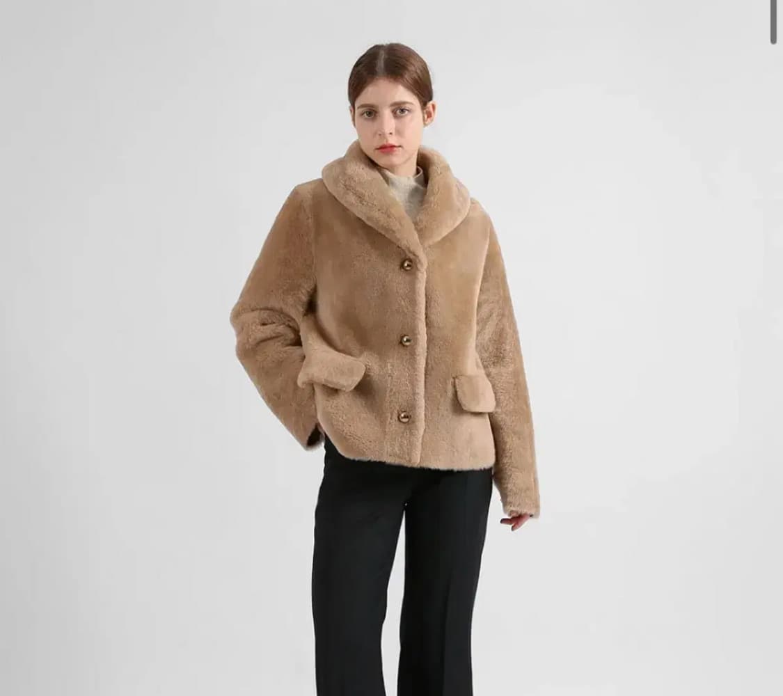 아크비 스페인 콜데로 밍크 실버 공예 무스탕 퍼자켓(38사이즈, 미사용) 상품이미지1