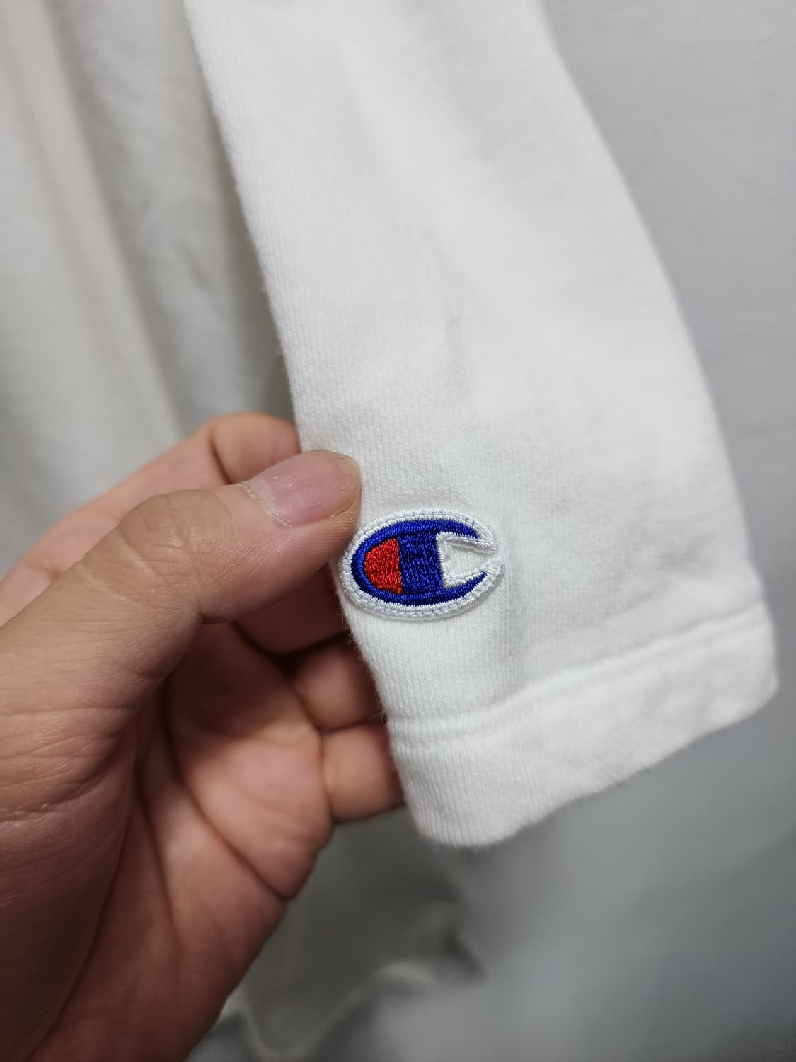 챔피온 화이트 헤비코튼 반팔티 상품이미지4