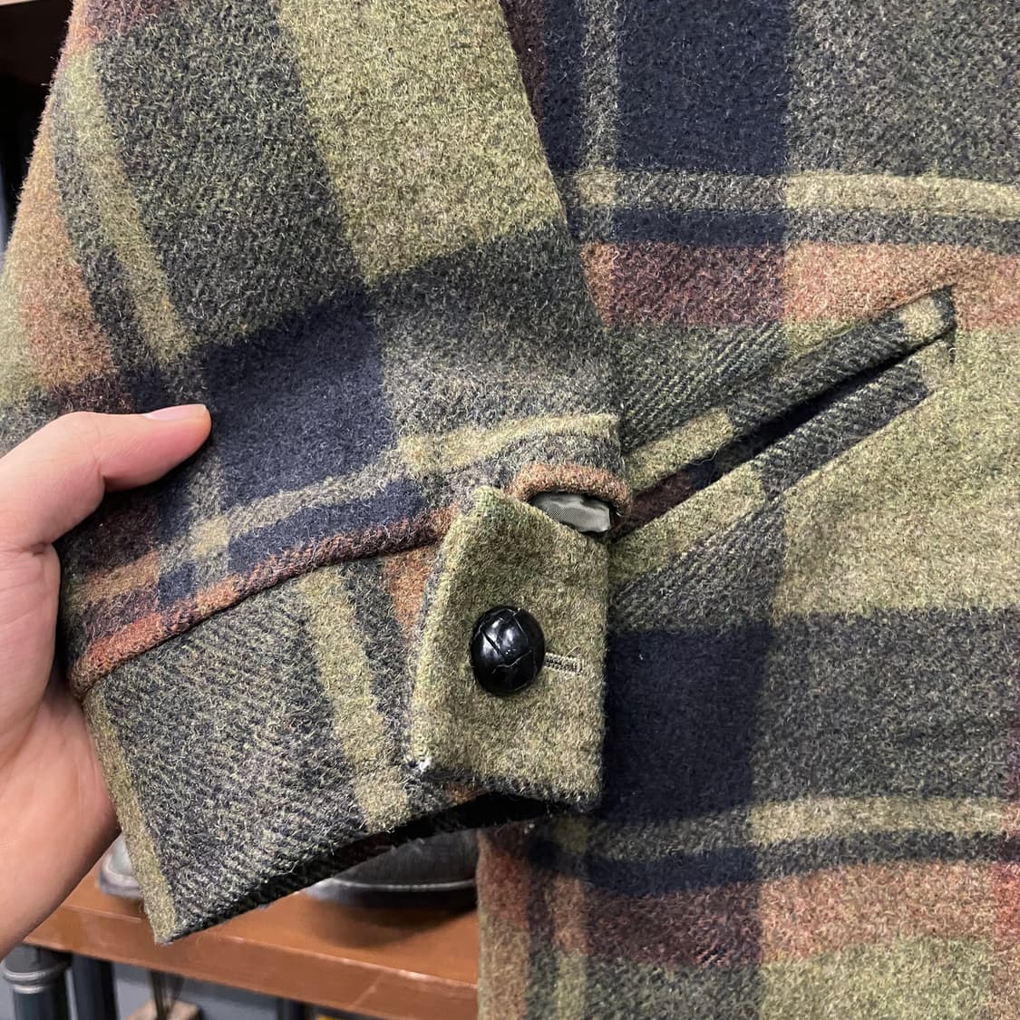 80s 맥그리거 울 바시티 체크 스포츠 코트 자켓 상품이미지5