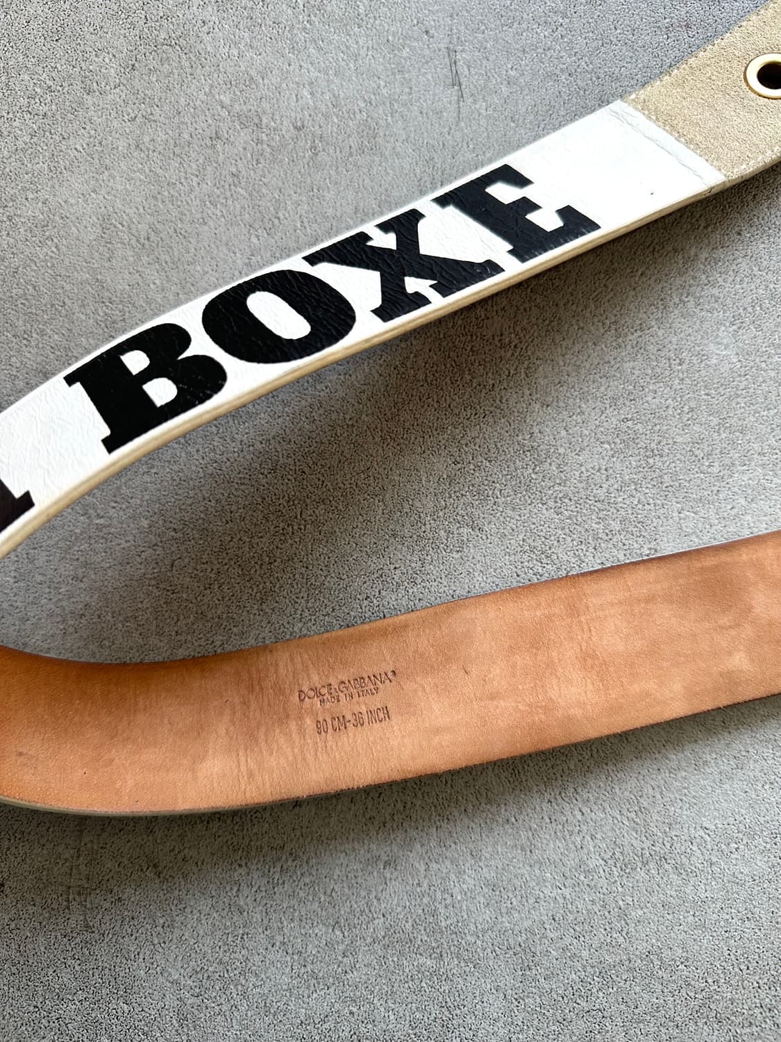 돌체앤가바나 2000s boxe 로고 레더 벨트 상품이미지6