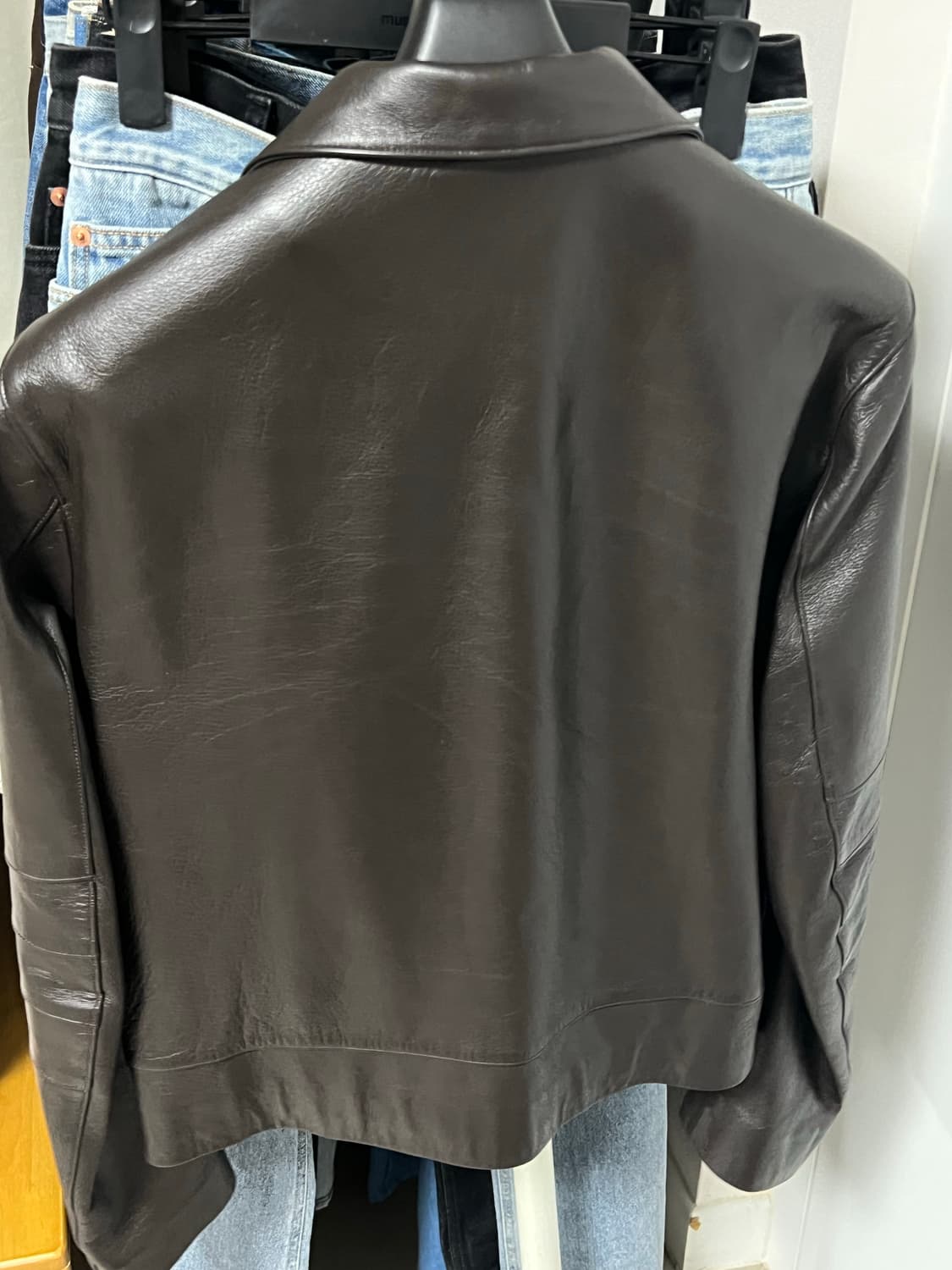 머듈 014 appendix leather jacket / brown 1 상품이미지4
