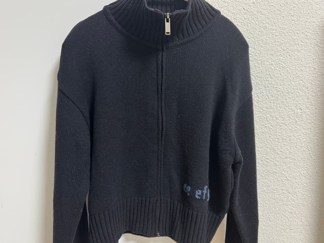 엔조블루스 하이넥 니트 집업 상품이미지2