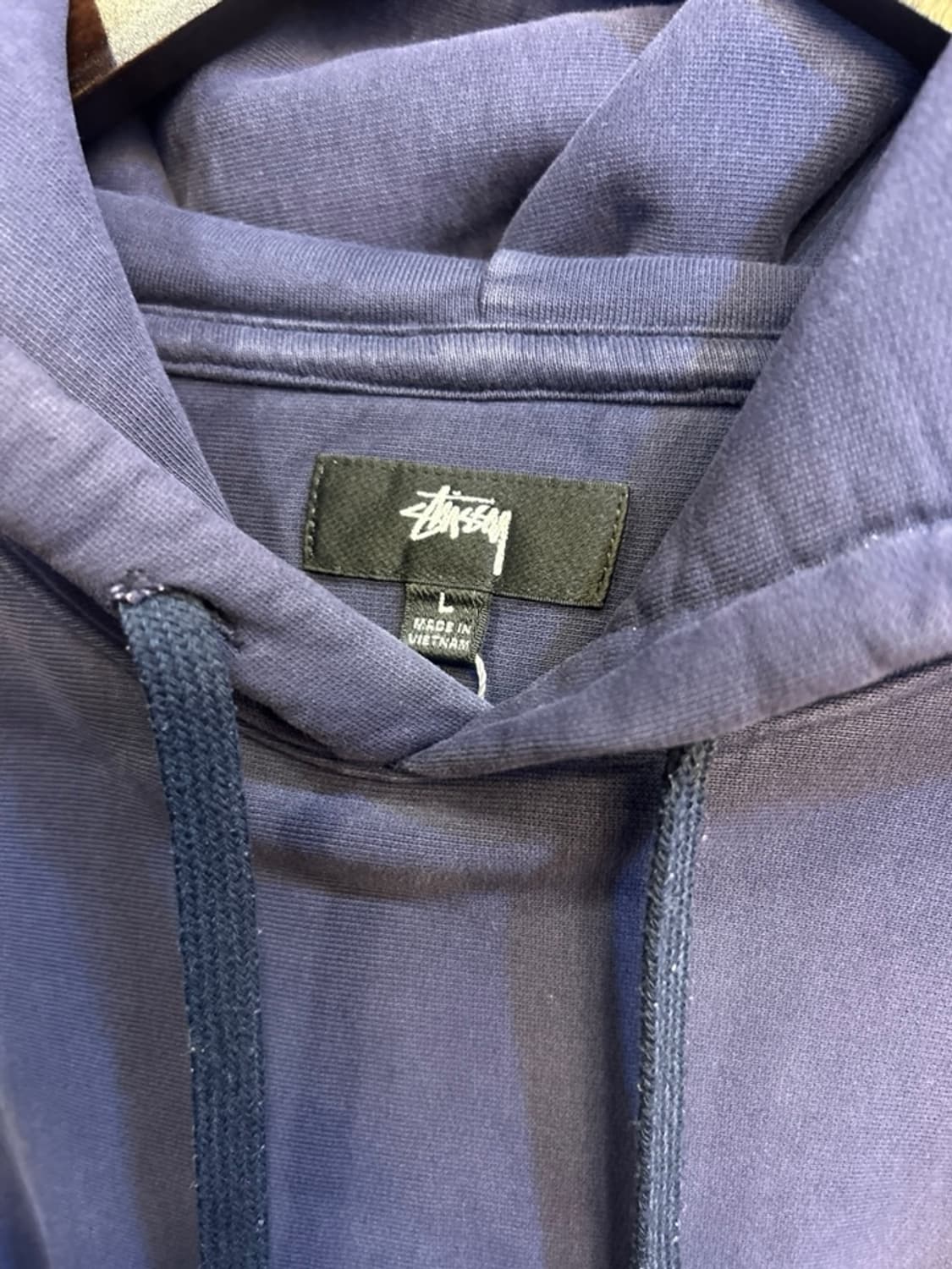 스투시 피그먼트 워싱 로고 후드티 상품이미지4