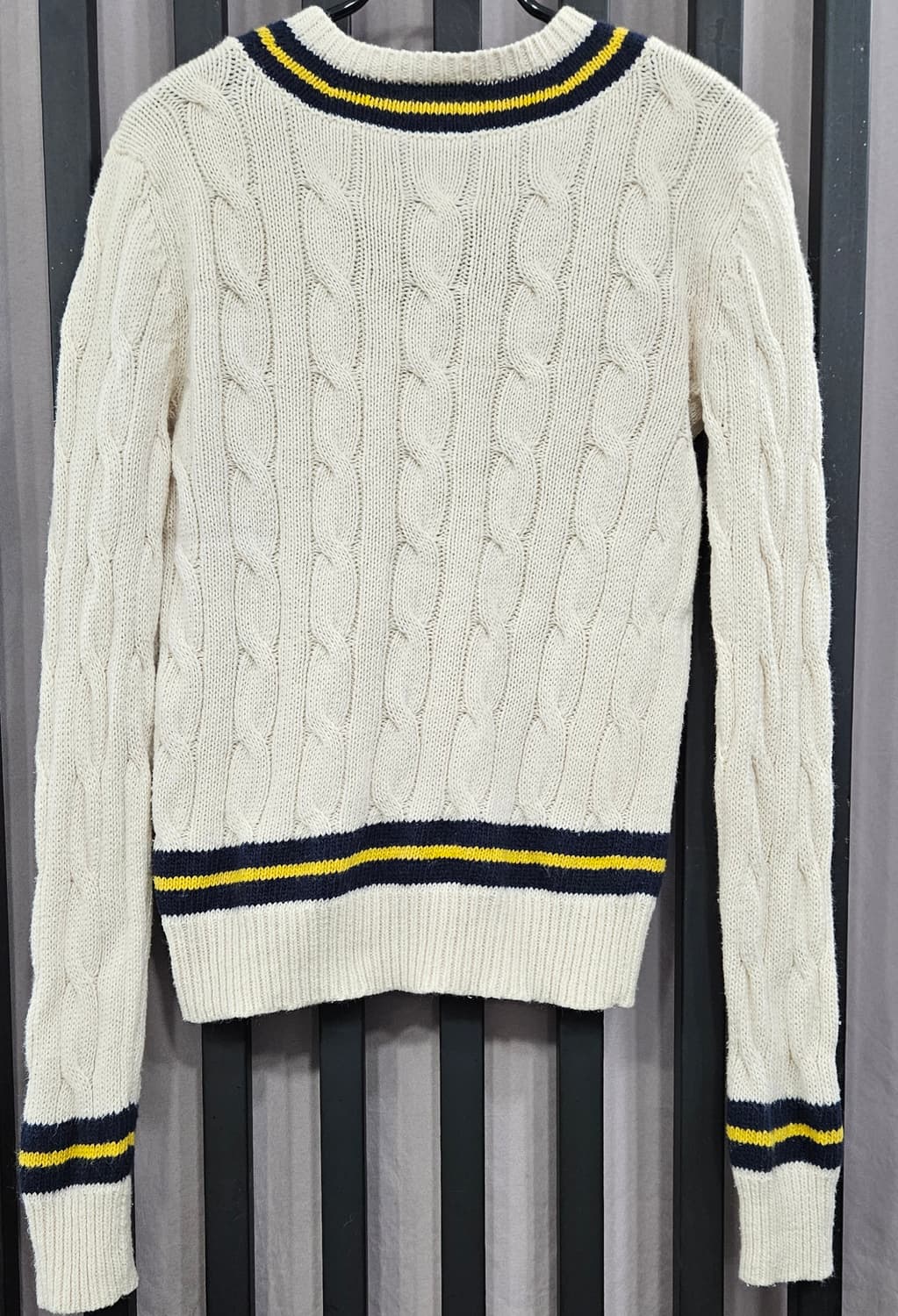 (정품)폴로 랄프로렌  브이넥 크리켓 니트 (캐시미어함유)아이보리 XS 상품이미지2