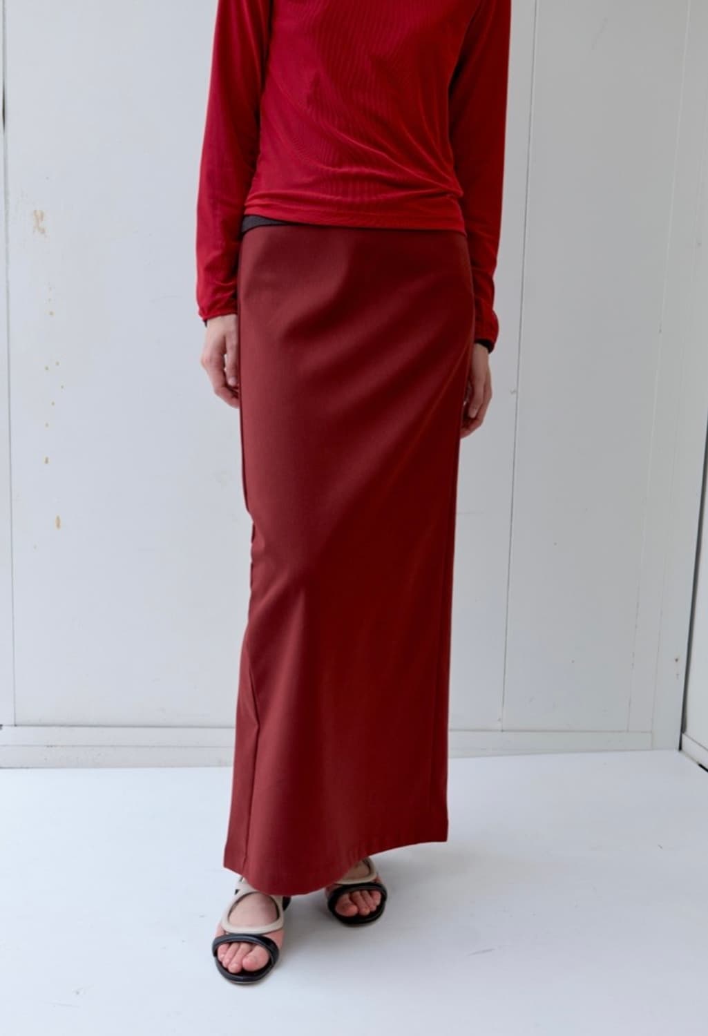 pica JACQUARD BACK BANDING MAXI SKIRT 상품이미지2