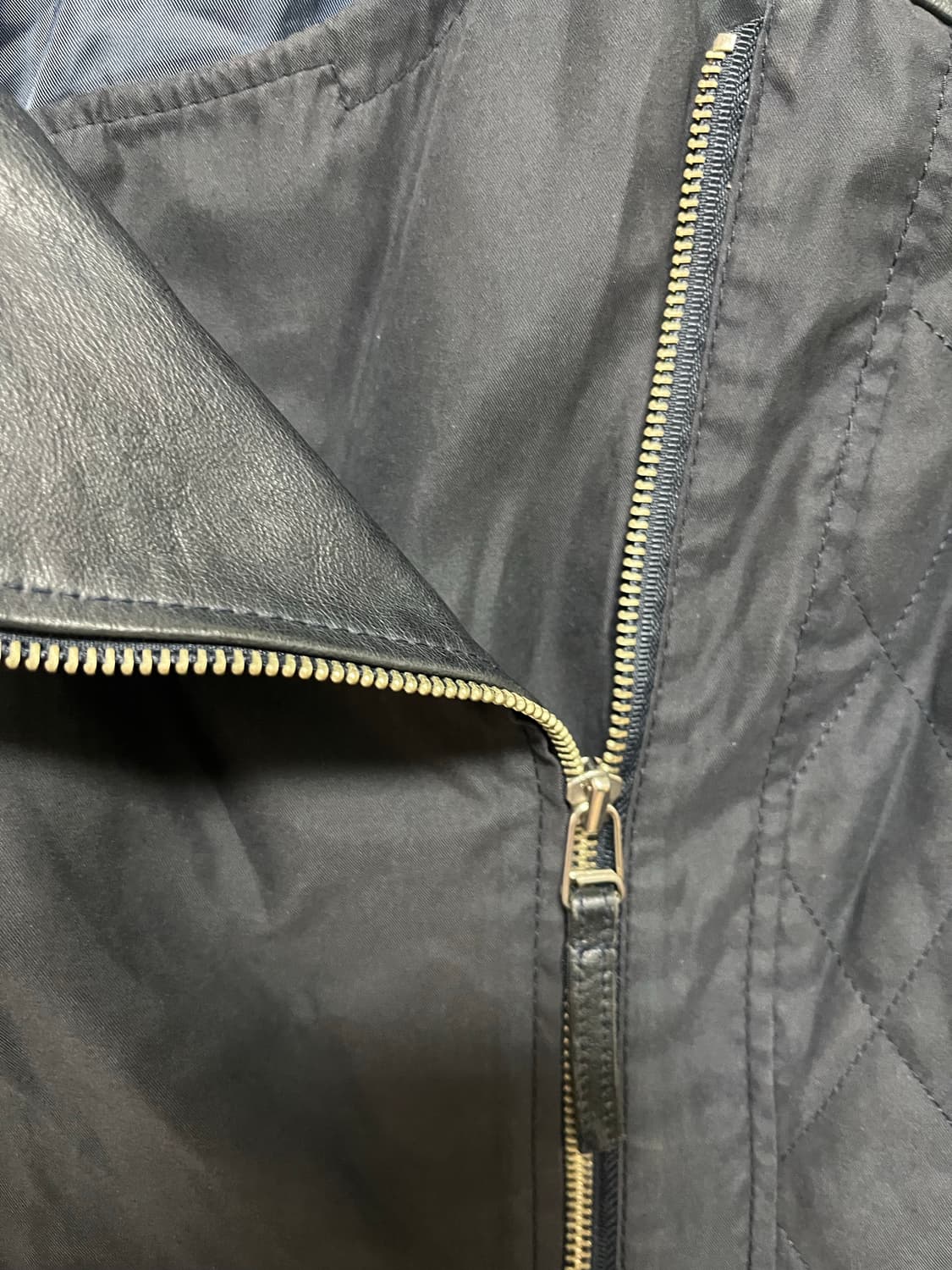 KAAL 이석태xROBO 로보 램스킨 퀼팅 콤비 슬림핏 라이더 자켓 상품이미지3