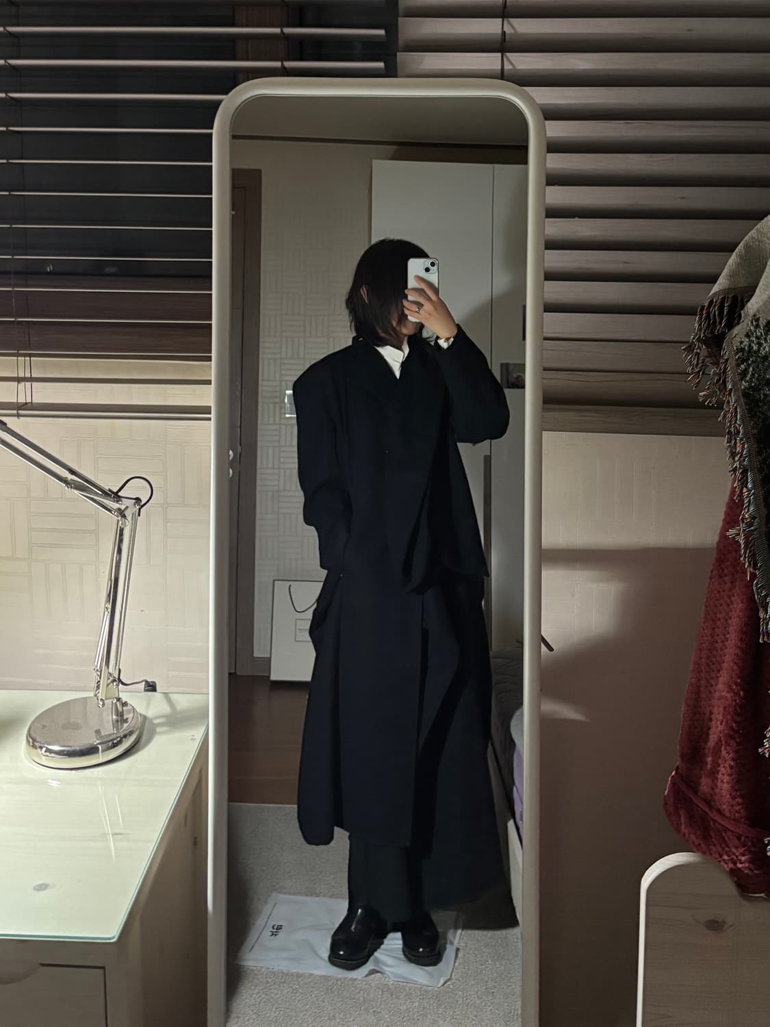 요지야마모토 펨므 FW18 드레이프 롱코트 상품이미지9