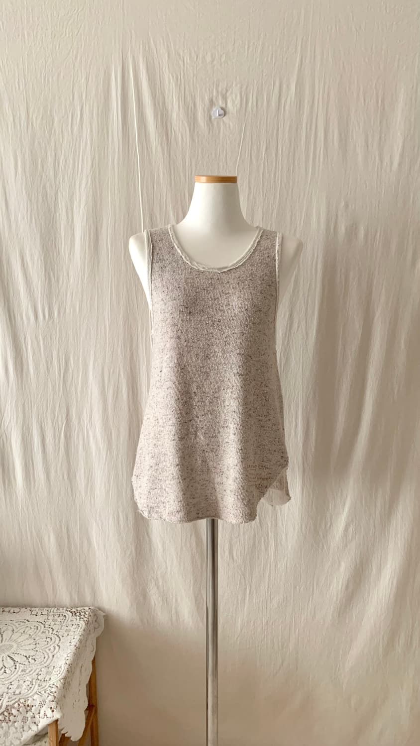 네츄럴 뷰티 오트밀 보카시 니트 나시 상품이미지3