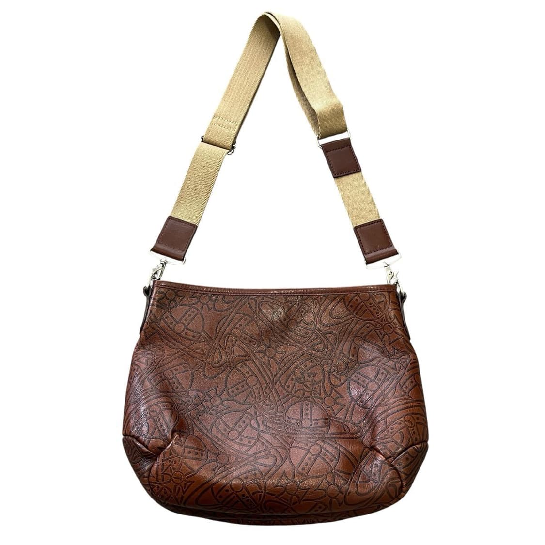 비비안 웨스트우드 로고 패턴 소가죽 숄더백 상품이미지1