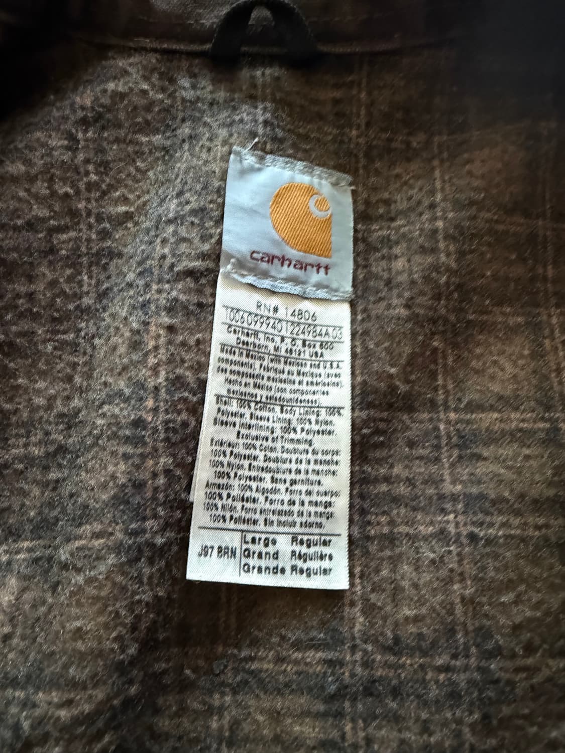 [L] 칼하트 디트로이트 자켓 J97 brn 상품이미지3