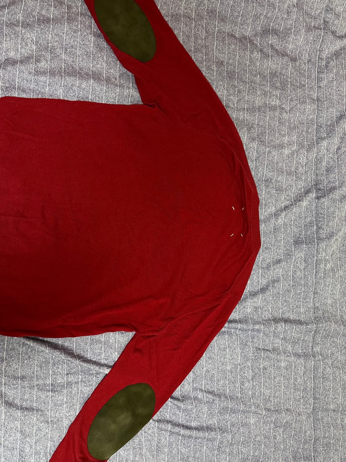 마르지엘라 버건디 앨보패치 니트 상품이미지1