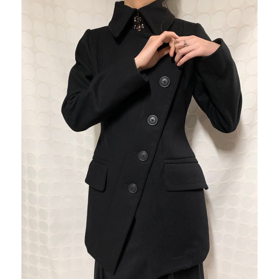 비비안 웨스트우드 블랙 울 코트 상품이미지1