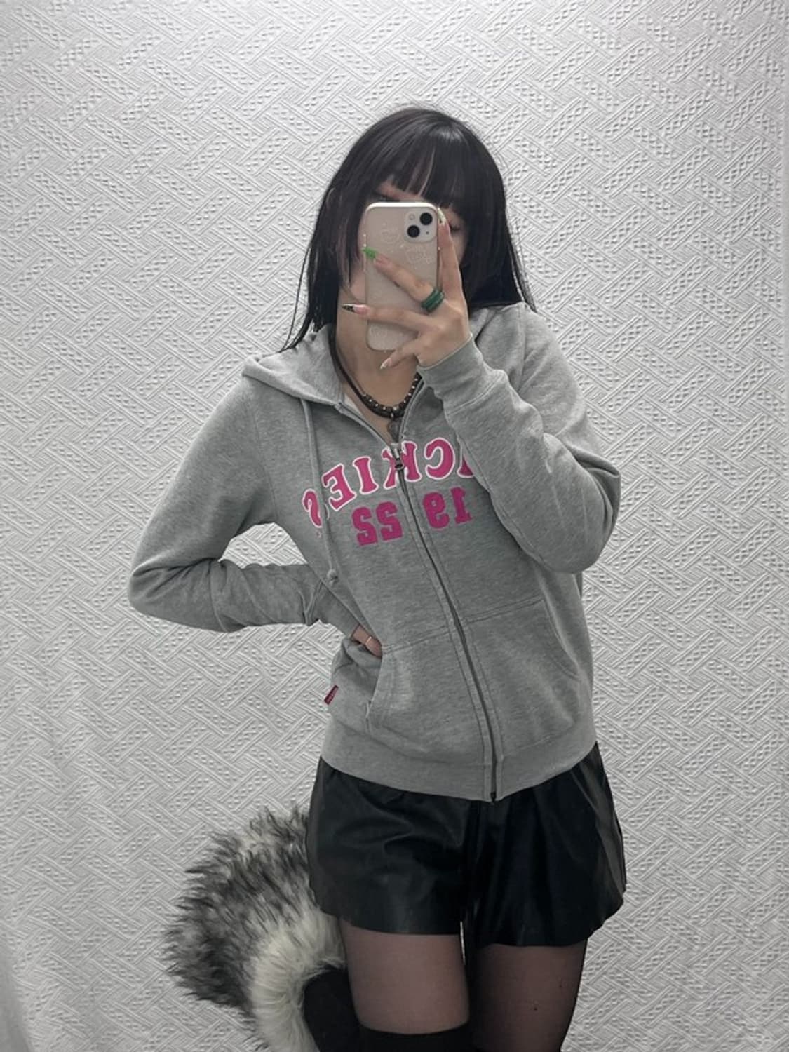 디키즈 올드스쿨 러블리힙 Y2K 핑크로고 후드 집업 M C09145 상품이미지1