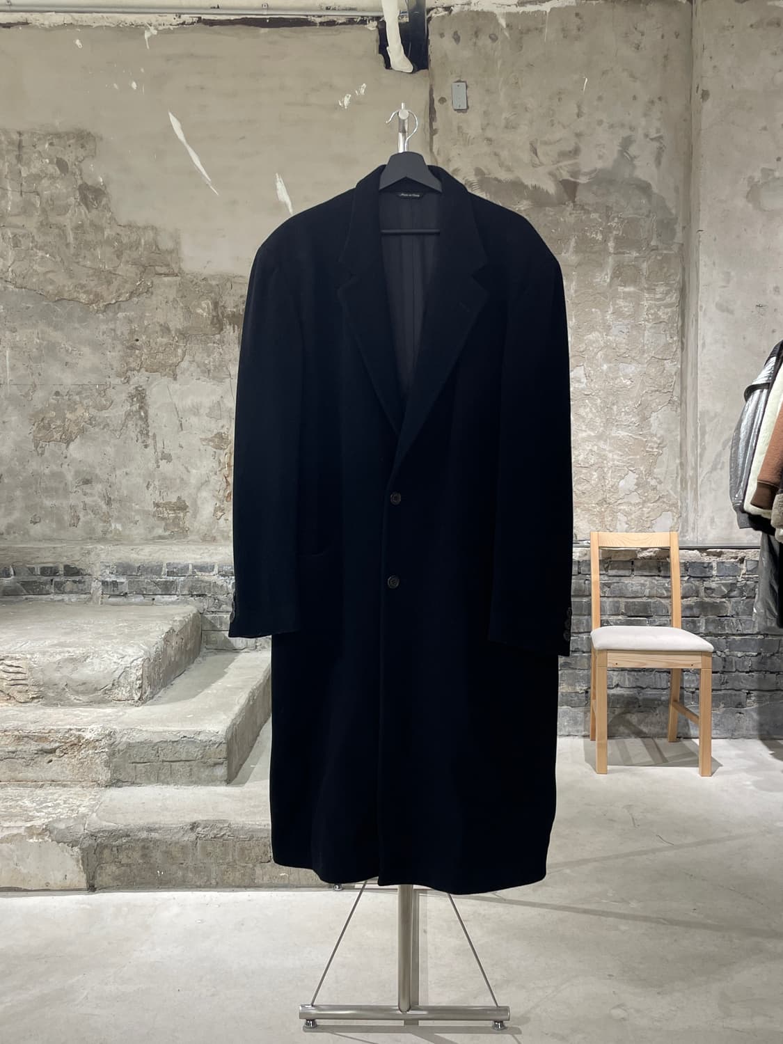 베르수스 블랙 클래시크 울 코트 상품이미지1