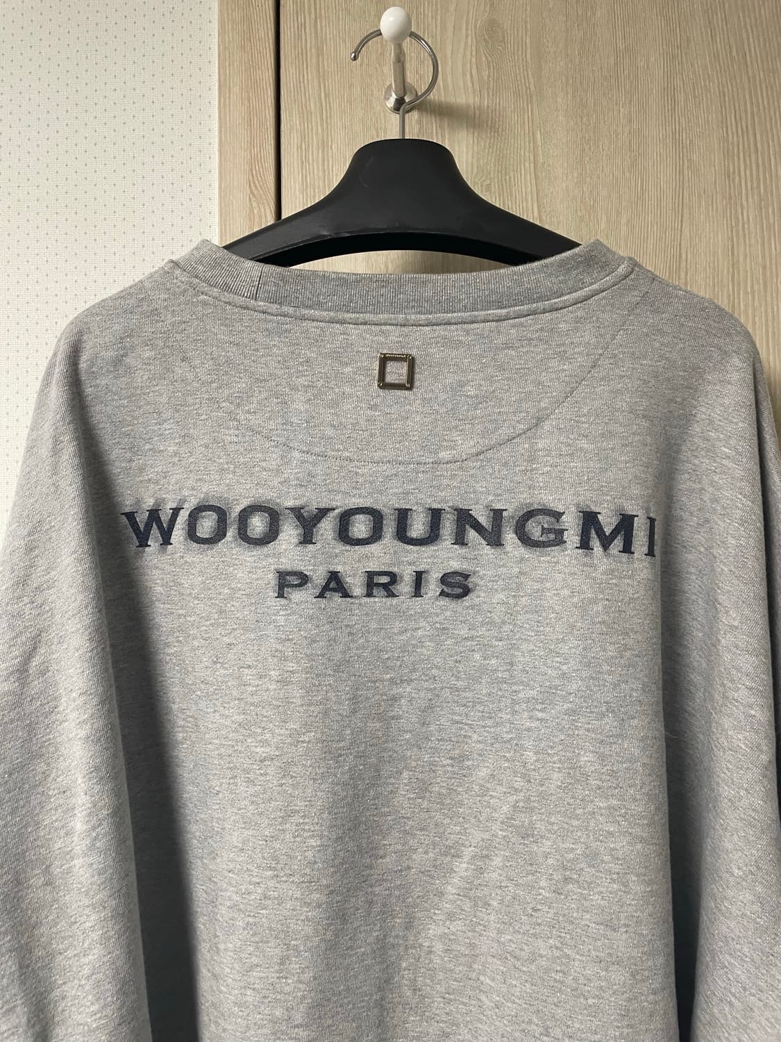 52사이즈, 우영미 턴업 백로고 나염 맨투맨 그레이 상품이미지6