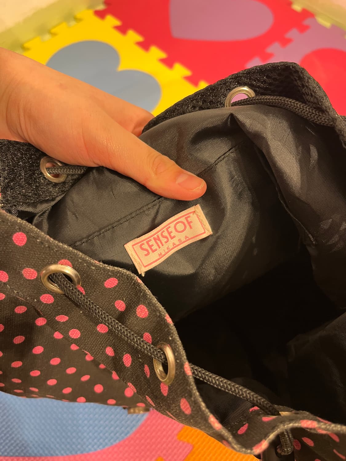 블랙 핑크 도트 백팩 🍓 상품이미지7