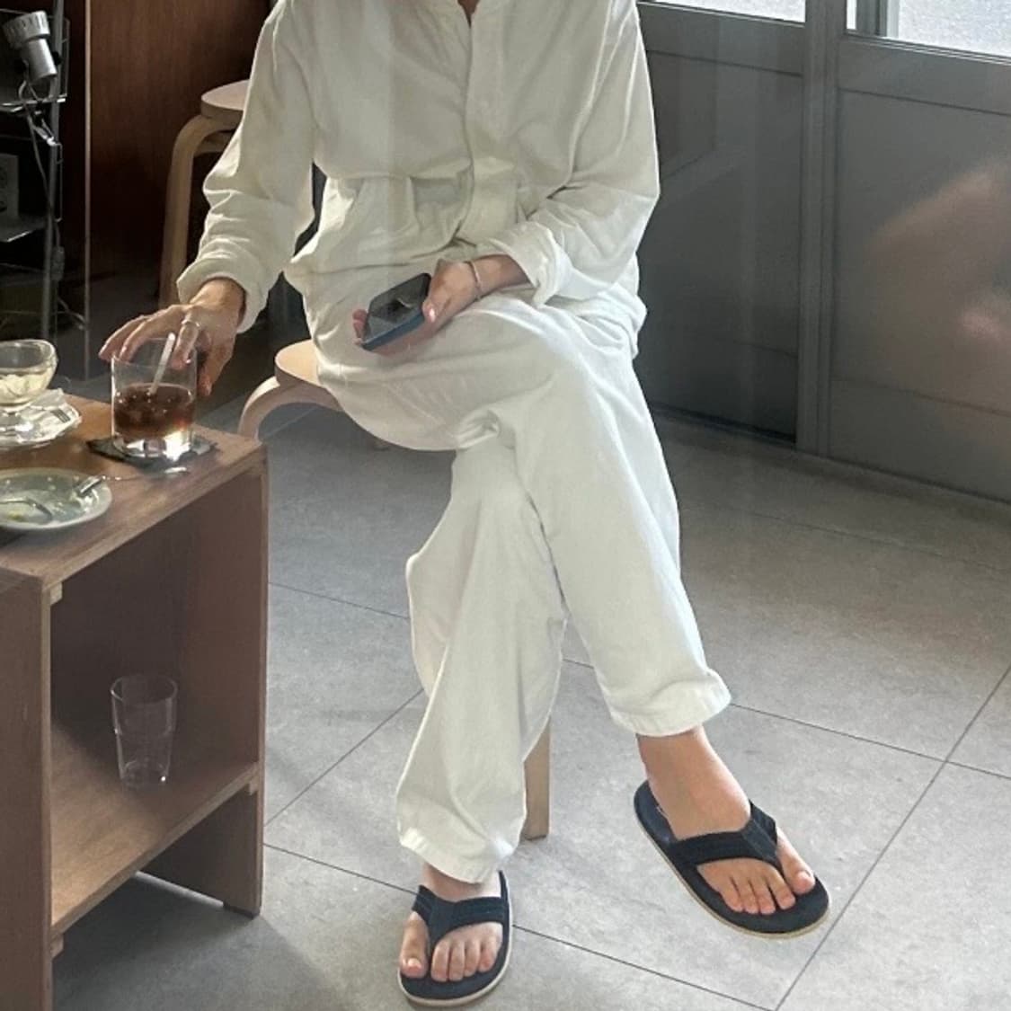 스웨이드 레더  쪼리 슬리퍼 상품이미지3