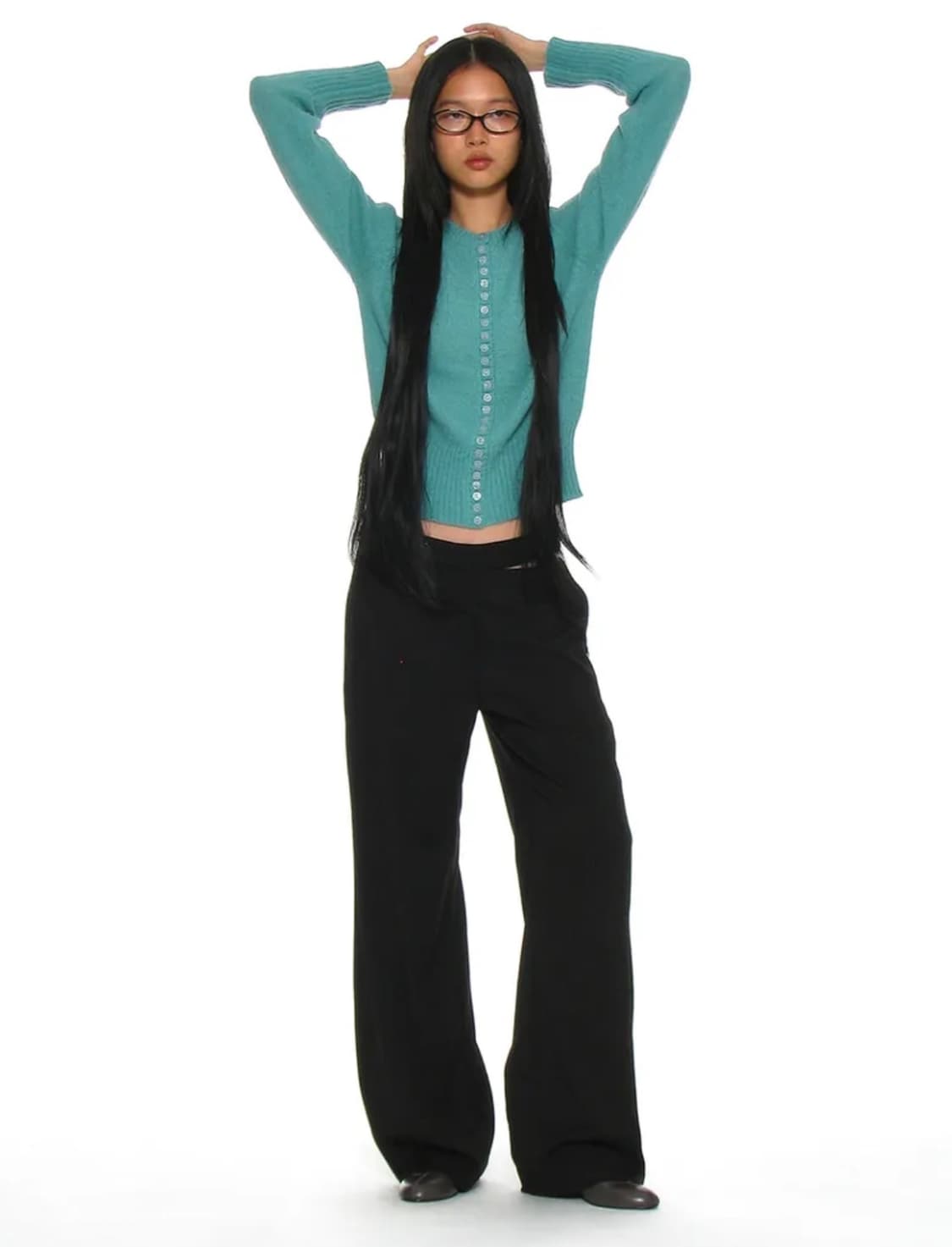 파르티멘토 컷아웃 웨이스트 트라우저 블랙 상품이미지2