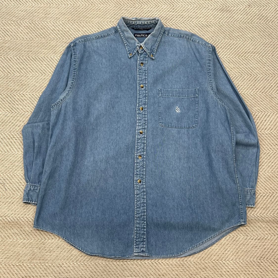 노티카 오버핏 데님 셔츠 r3142 상품이미지1