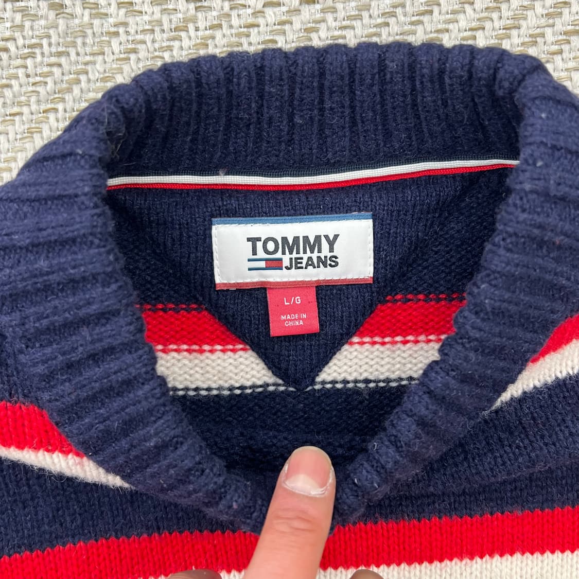 타미진스 성조기 스트라이프 울니트 r2927 상품이미지5