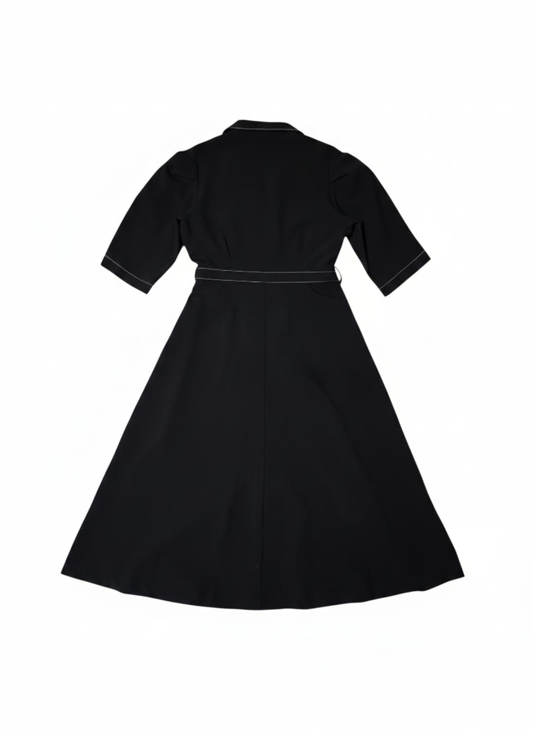 블랙 스티치 벨트 원피스 55 상품이미지6