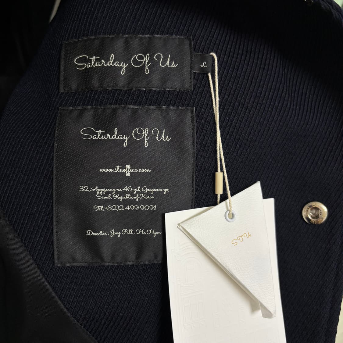 [L] STU 엠브로이더리 울 스트라이프 바시티 자켓 상품이미지5