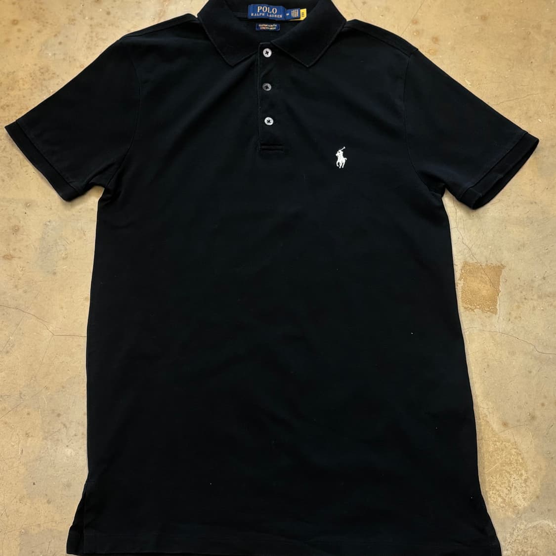 🫶🏻폴로랄프로렌 Custom Slim Fit Black 카라 반팔티 상품이미지1