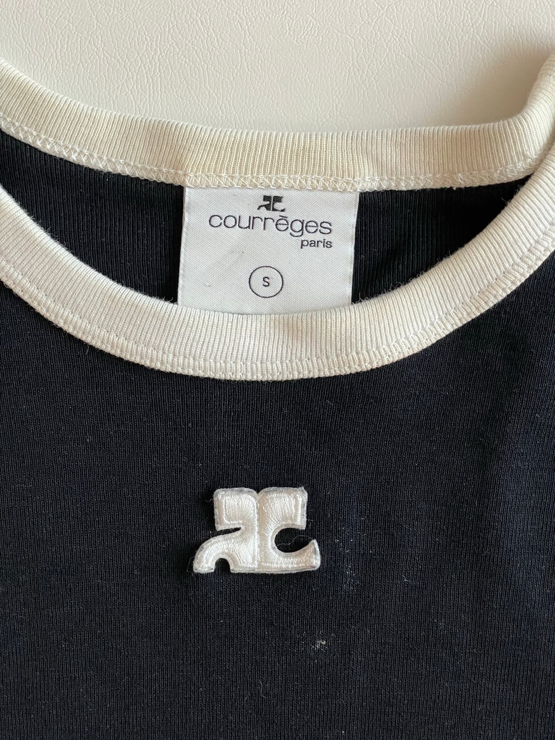 꾸레쥬 범피 반팔 티셔츠 S사이즈 상품이미지2