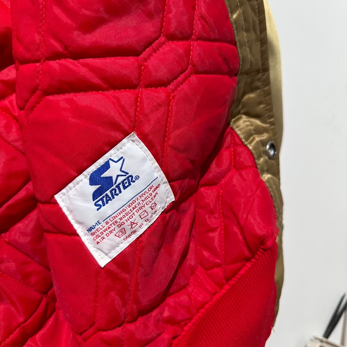 스타터 90‘s NFL 샌프란시스코 49ers 사틴 바시티 스타디움 자켓 상품이미지10