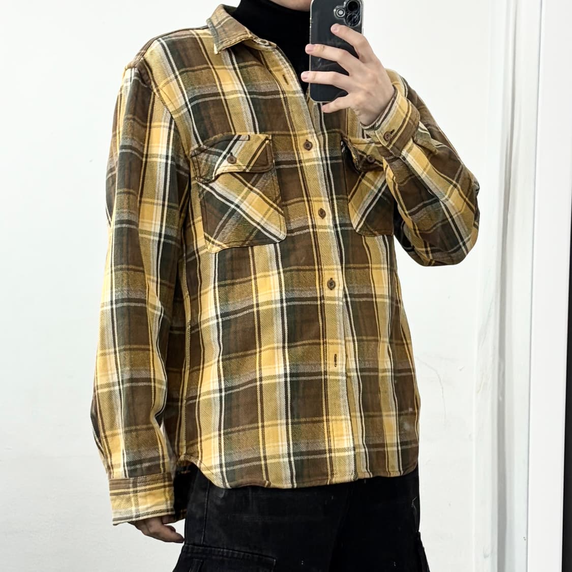 아비렉스 체크 플란넬 셔츠 상품이미지3