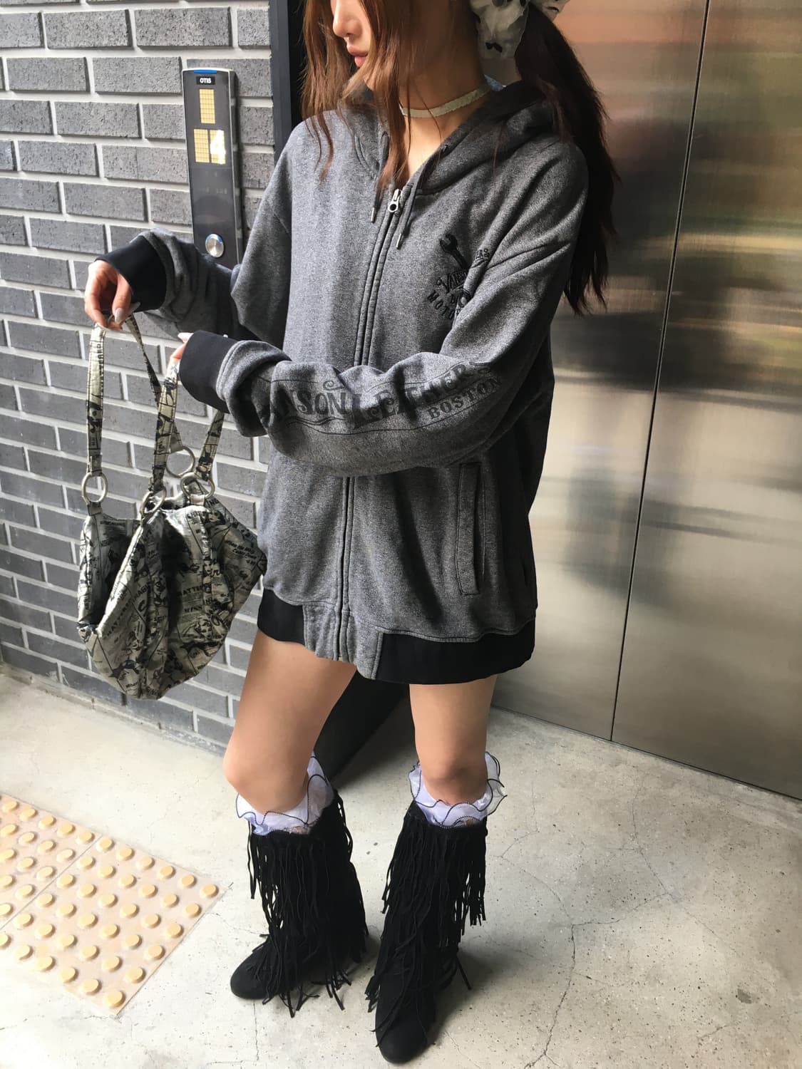 밴슨 스켈레톤 후드집업 상품이미지5