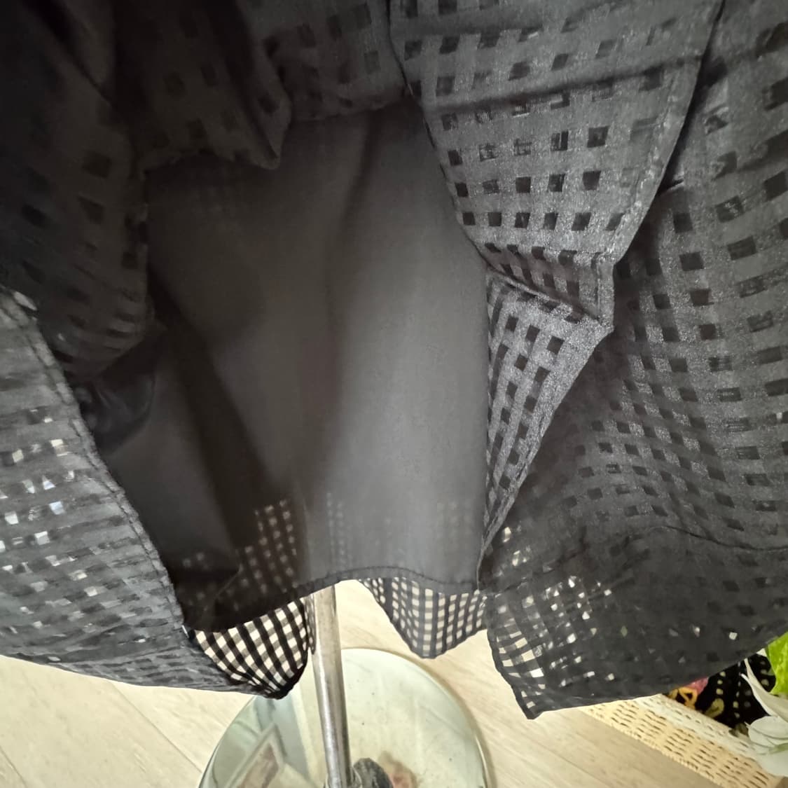 블랙 쉬폰 롱스커트 넘 예뻐요 상품이미지8
