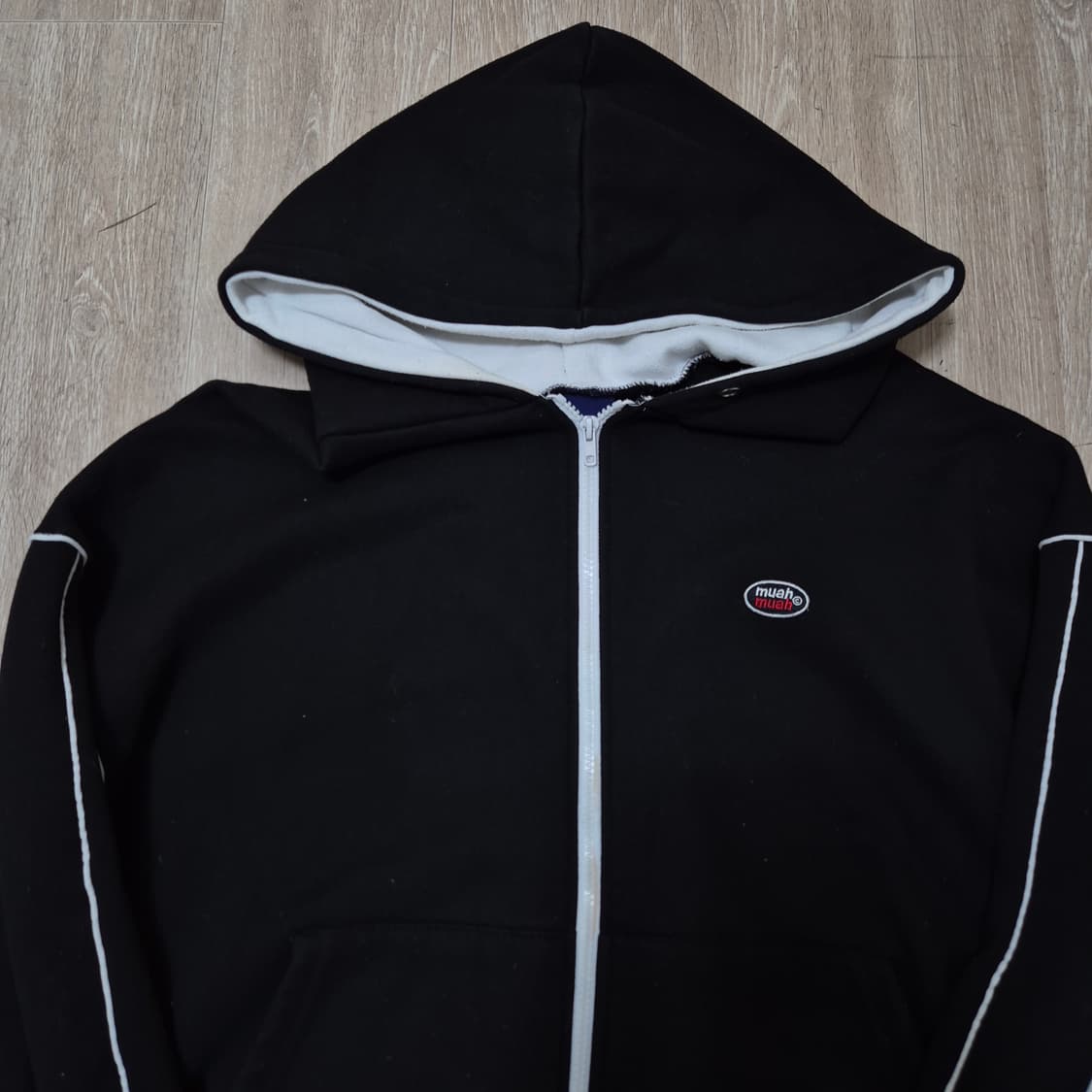 MUAH MUAH 무아무아 1982 오버핏 빅로고 기모 후드집업 FREE 상품이미지2