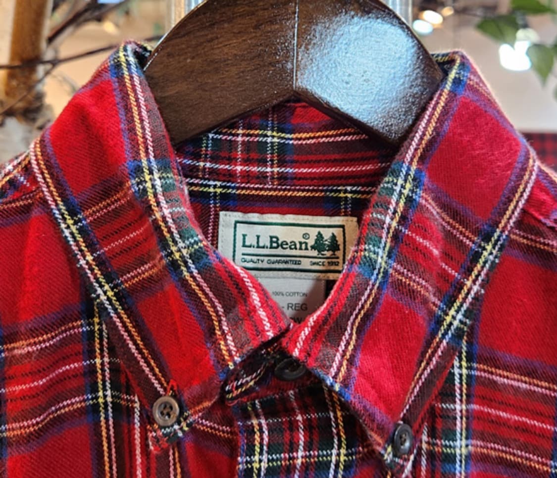 LL BEAN 엘엘빈 코튼 플라넬 체크 카라 셔츠 상품이미지3